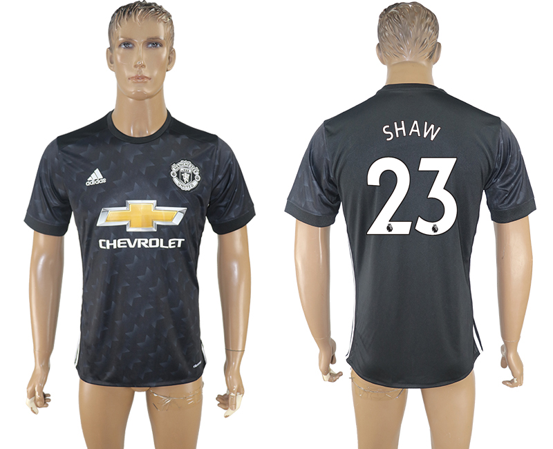 2017-2018 Manchester United SHAW #23 football jersey black