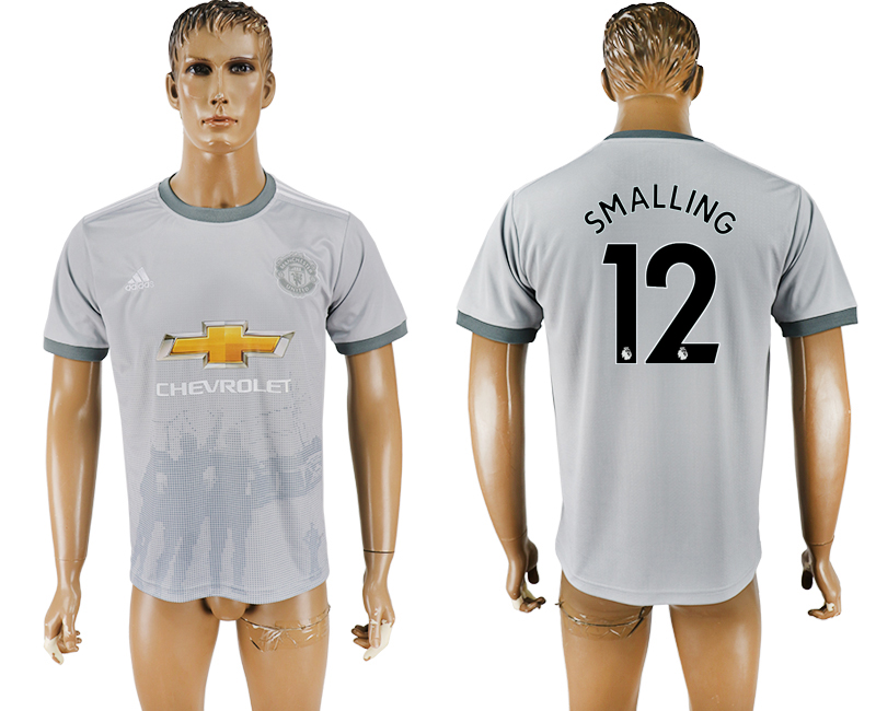 2017-2018 Manchester United SMALLING #12 football jersey  grey