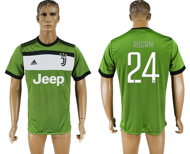 2017-2018 Juventus F.C. RUGANI #24 football jersey green