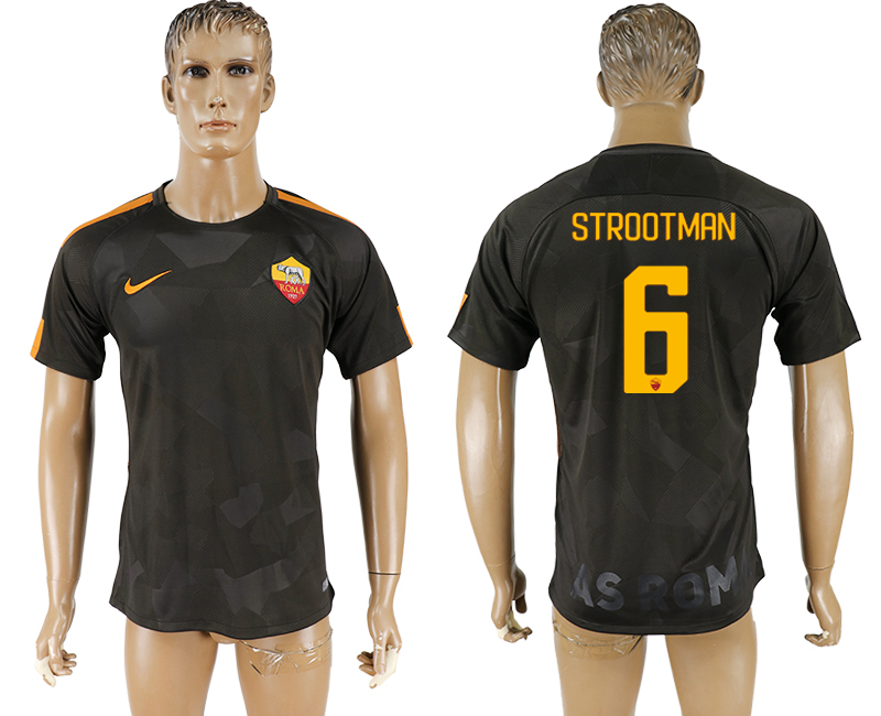 2017-2018 Associazione Sportiva Roma FOOTBALL JERSEY  STROOTMAN