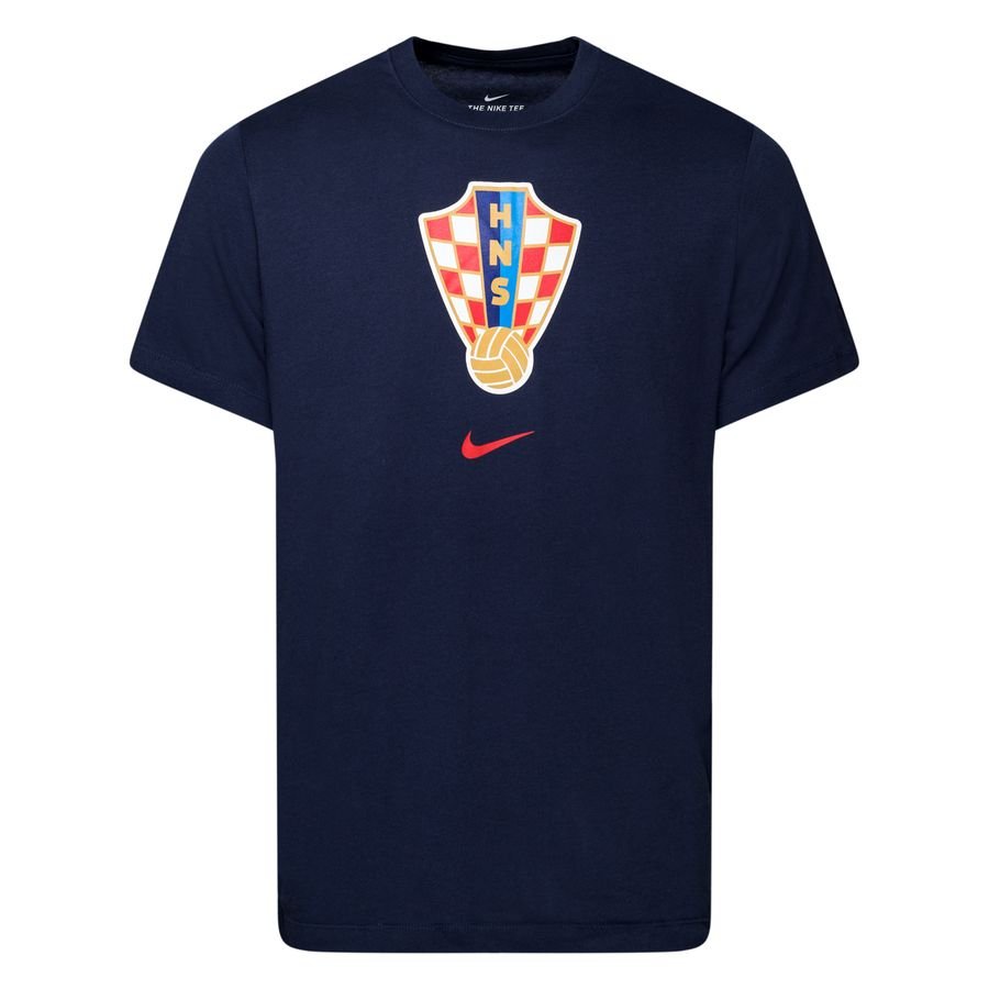 Croatia T-Shirt Evergreen EURO 2020 - Midnight Navy/Lite Crimson