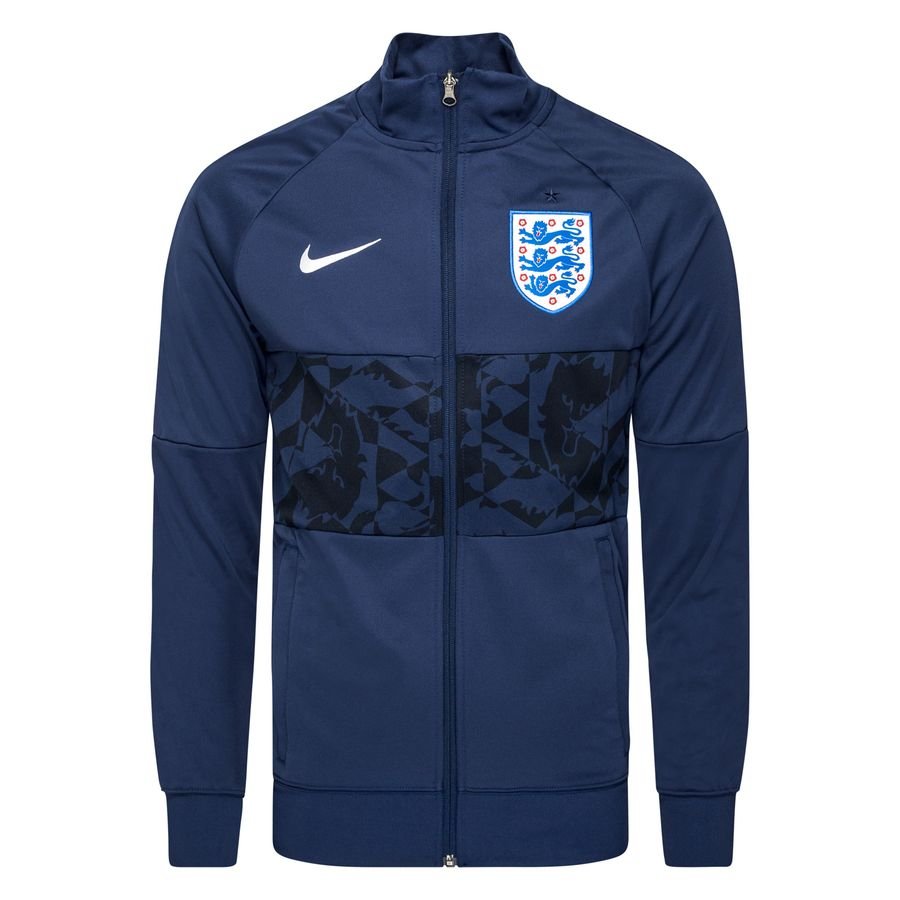 England Track Jacket Dry I96 Anthem EURO 2020 - Midnight Navy/White