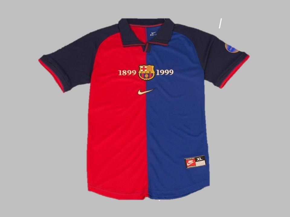 Fc Barcelona 1999 Home Football 100 Years Shirt