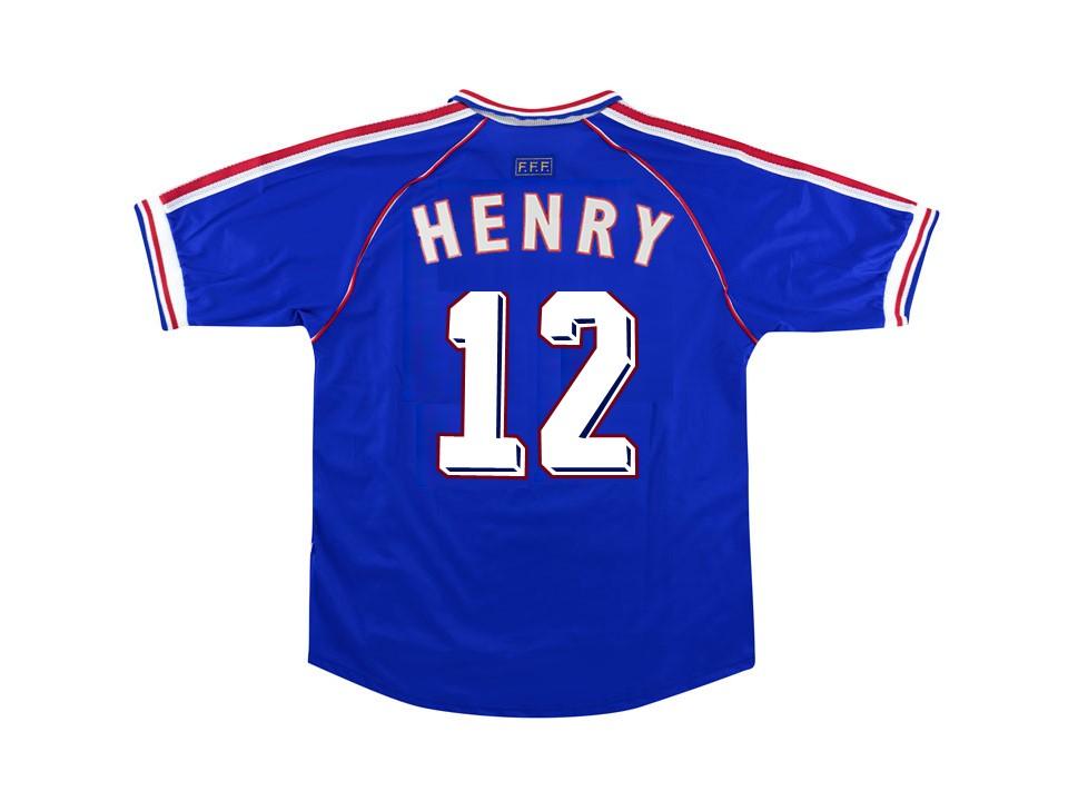 France 1998 Henry 12 Home Jersey