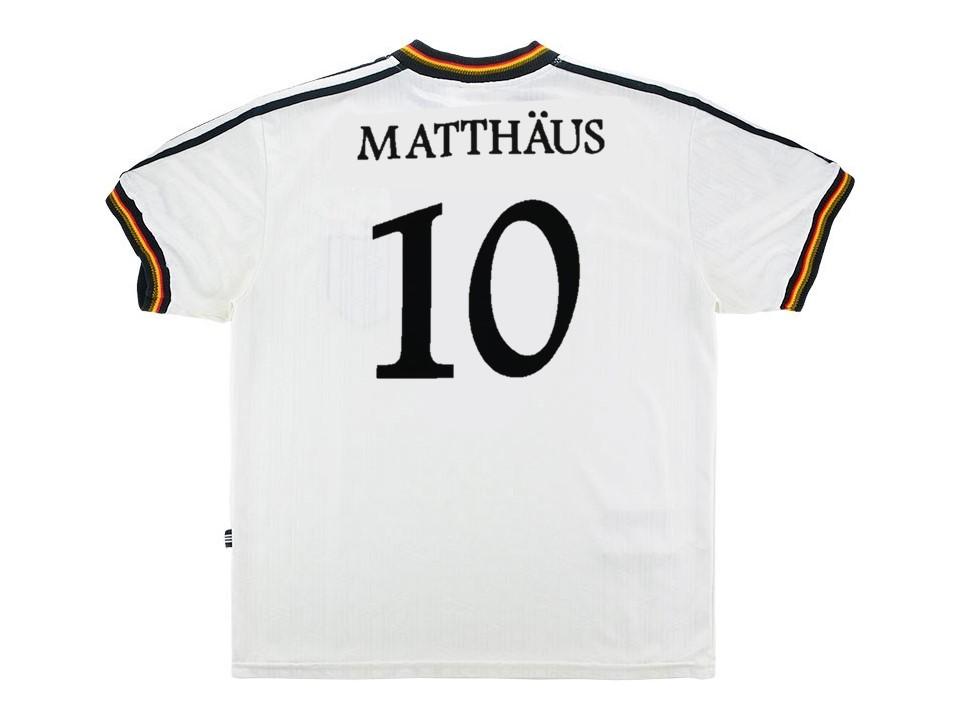 Germany 1996 Matthaus 10 Home Football Shirt Soccer Jersey