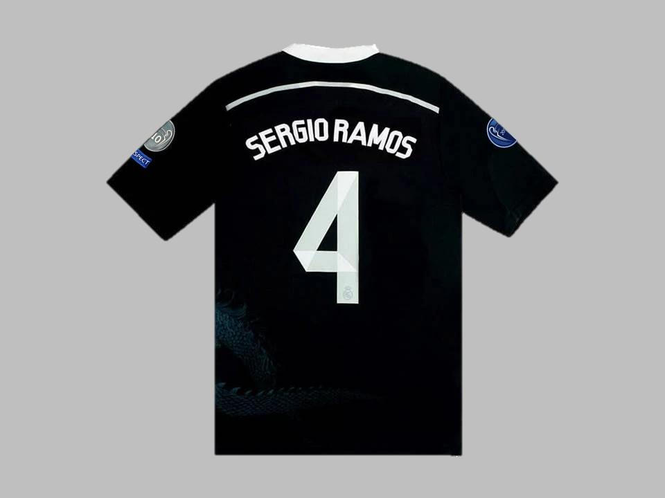 Real Madrid 2014 2015 Sergio Ramos 4 Away Black Shirt