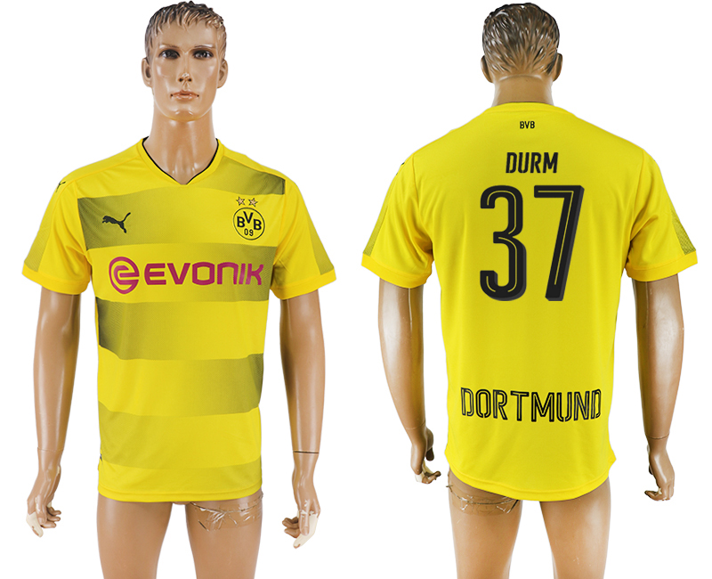 2018 Borussia Dortmund DURM #37 FOOTBALL JERSEY YELLOW